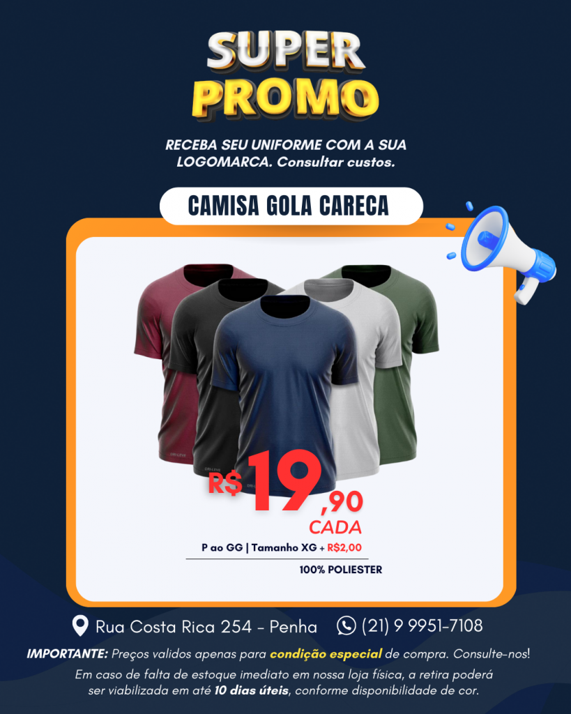 Camisa Gola Careca | EPI+